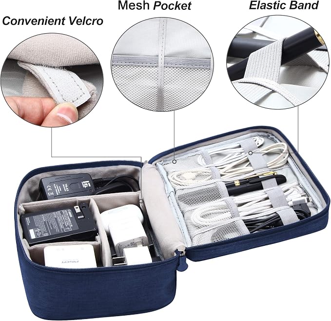 VOCUS Electronics Organizer Travel Cable Organizer Bag - Image 4