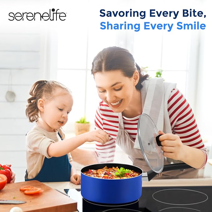SereneLife Kitchenware Pots & Pans Basic Kitchen Cookware, Heat Resistant - Image 7