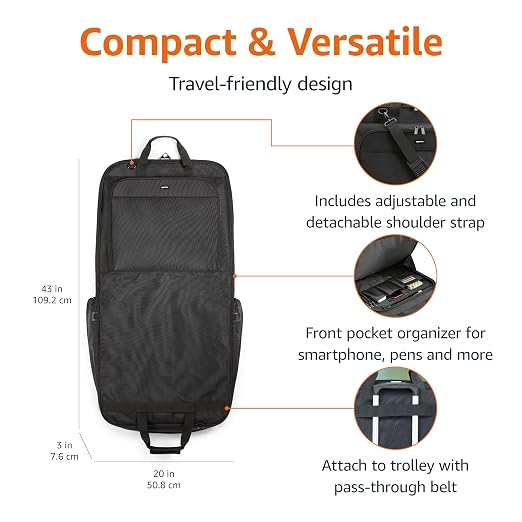Amazon Basics 43" Premium Garment Bag - Image 2