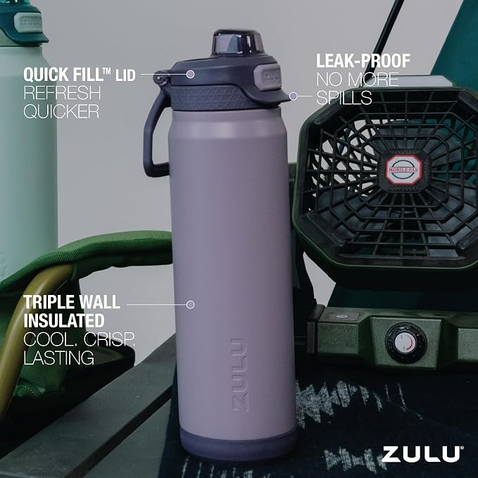 ZULU Powerfill Pro 24oz Stainless Steel Water Bottle - Image 3