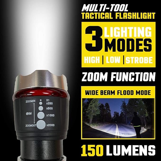 ZeroDark Pocket Knife Flashlight Multitool Emergency Car Kit - Image 5