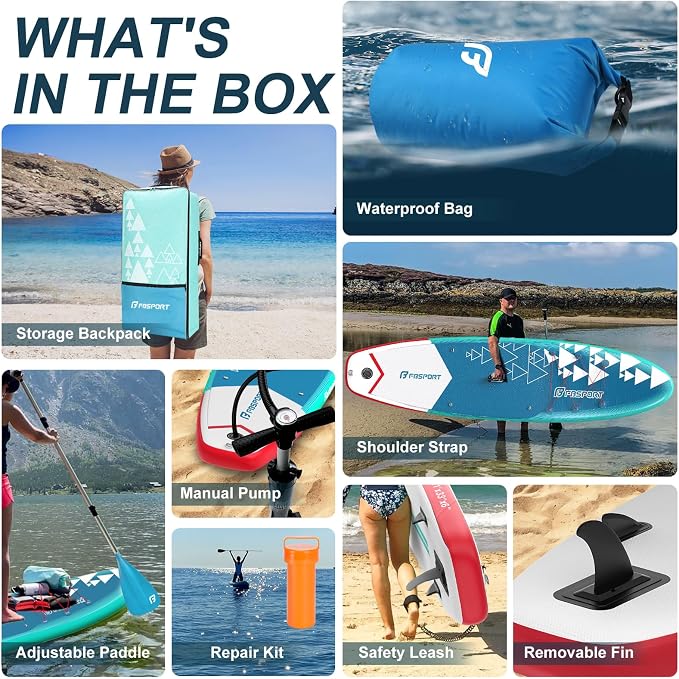 FBSPORT 11' Premium Stand Up Paddle Board, Yoga Board - Image 4