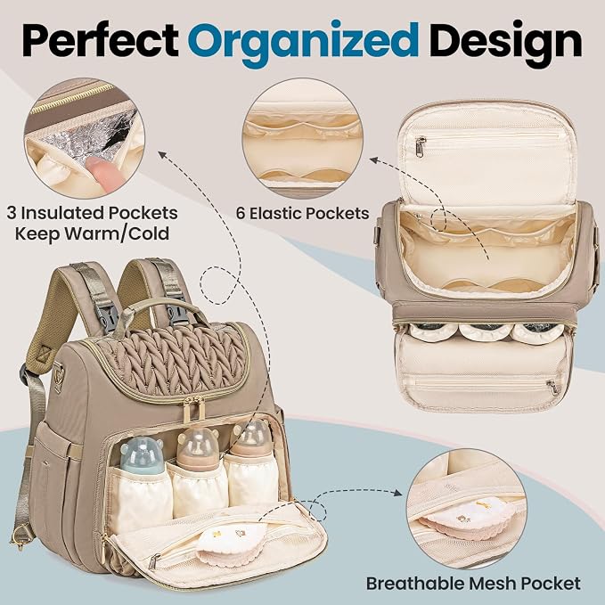 4 in 1 Convertible Diaper Bag Backpack, Waterproof Baby Diaper Bag - Image 7