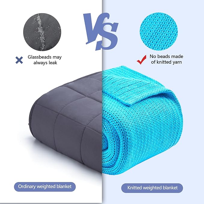 L'AGRATY Knitted Weighted Blanket - Image 4