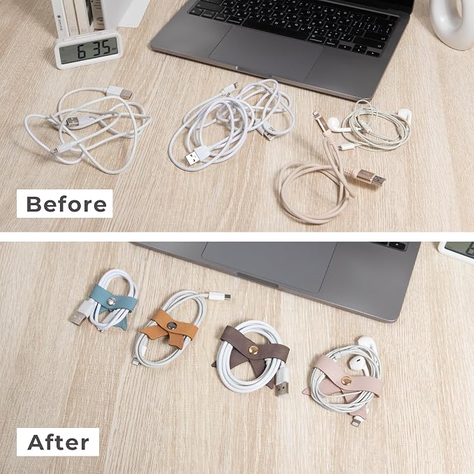 SenseAGE 5 Pack Cord Organizer, Bow Cord Keeper, Cable Organizer USB Holder - Image 4