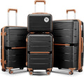 Campfun Luggage 4 Piece Sets, Expandable Carry On Luggage Set Hardshell PP by Campfun