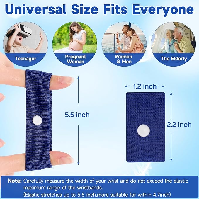 LYJEE Motion Sickness Bands for Adults and Kid Morning Sickness Relief Through - Image 4