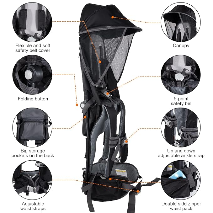 Baby Shoulder Carrier Baby Hiking Backpack Carrier - Image 2
