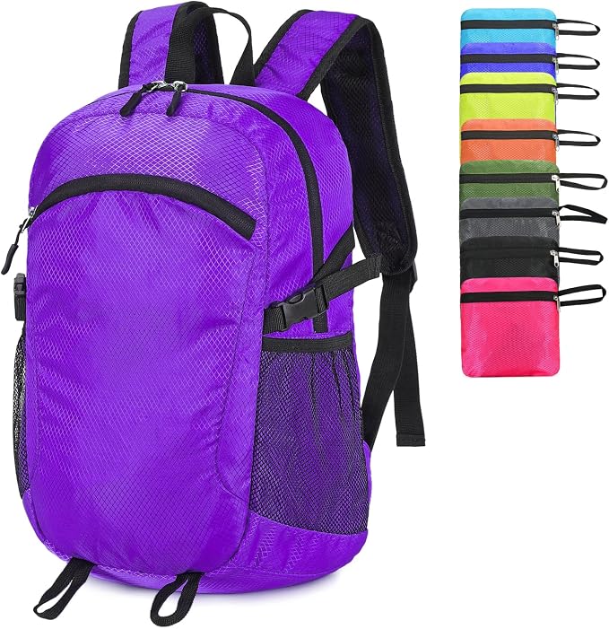 Small Hiking Daypack, 15L Water-Resistant Hiking Backpack Packable Lightweight by SFIUYDS
