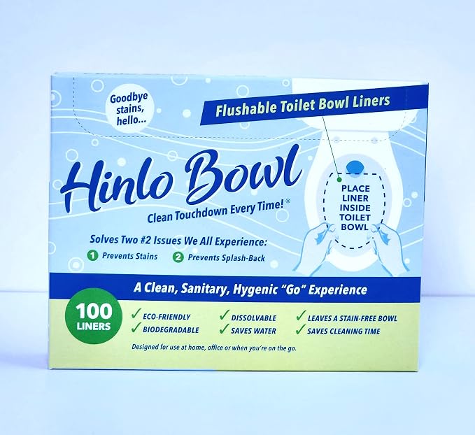 Hinlo Bowl Disposable Toilet Bowl Liners by HINLO+BOWL+CLEAN+TOUCHDOWN+EVERYTIME