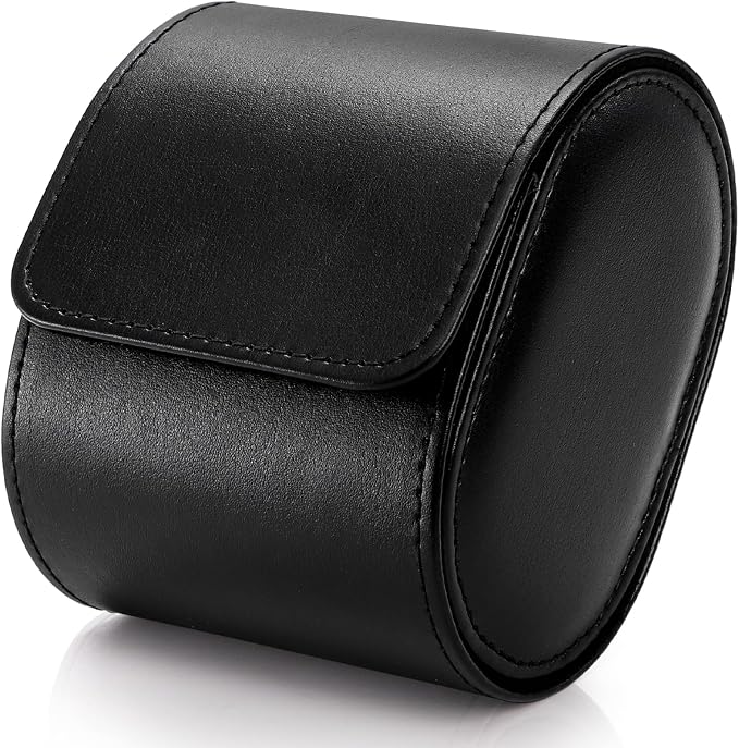 Leather Travel Watch Case, Single Watch Gift Box - Image 4