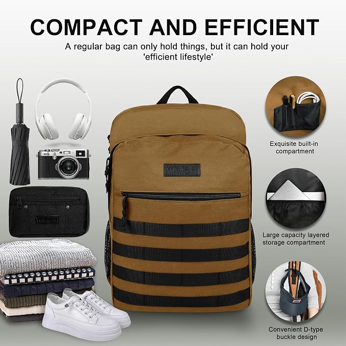 Wrangler Tradesman Backpack, Water Resistant Casual Daypack - Image 3