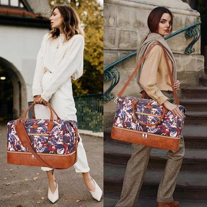 Weekender Bag for Women, Travel Duffel Bag Carry On Overnight Bag - Image 6