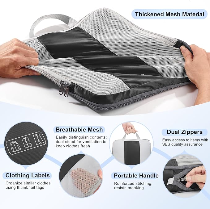 8 Set Compression Packing Cubes - Image 6