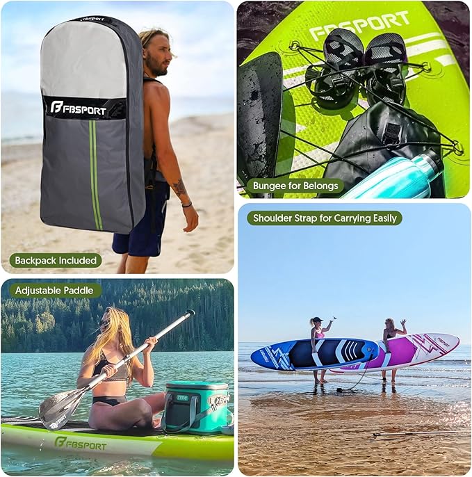 FBSPORT 11' Premium Stand Up Paddle Board, Yoga Board - Image 6