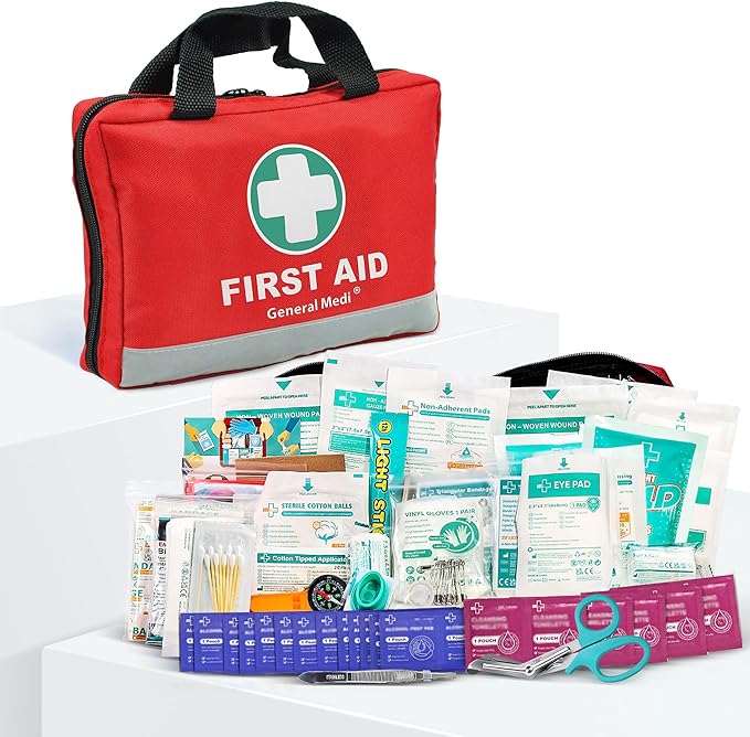 General Medi First Aid Kit -309 Pieces- Reflective Bag Design by GeneralMedi