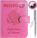 Airtag Passport Holder Cover Wallet RFID Blocking Leather Case Travel by PASCACOO