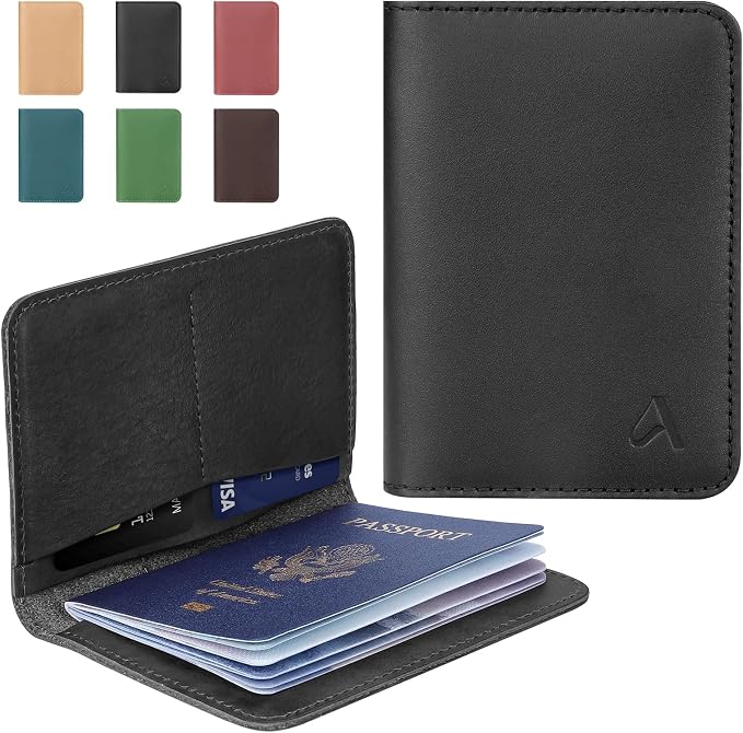 ALLIVE Passport Holder for Travel, Genuine Leather Passport Holder Women Men by ALLIVE