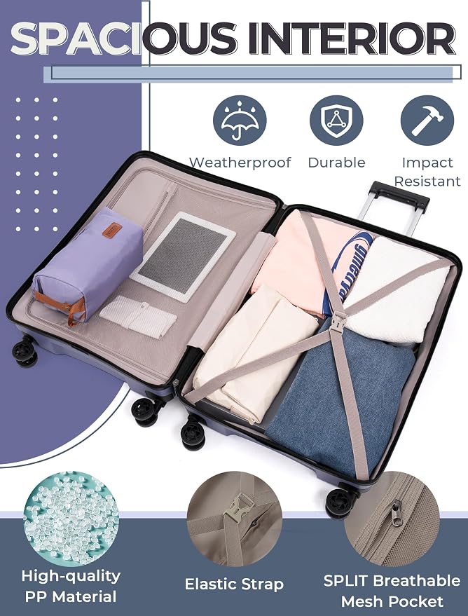 Luggage Sets 5 Piece, Suitcases - Image 6