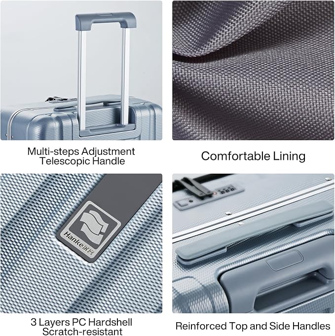 Hanke 20 Inch Carry On Luggage Hard Shell Suitcases - Image 7