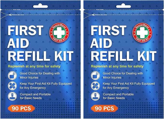 90 Pieces First Aid Refill Kit by SuccorWare%C2%AE