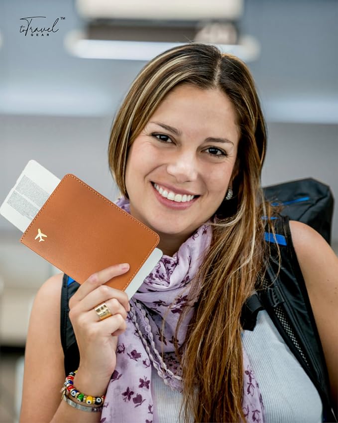 Passport Holder for Travel Essentials, RFID Blocking Passport Cover Case for - Image 6