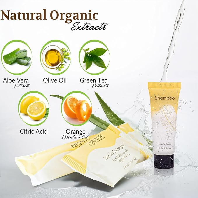 Hotel Shampoo Bulk 1.Oz Each Individually Wrapped Travel Size Shampoo 200 PCS - Image 3