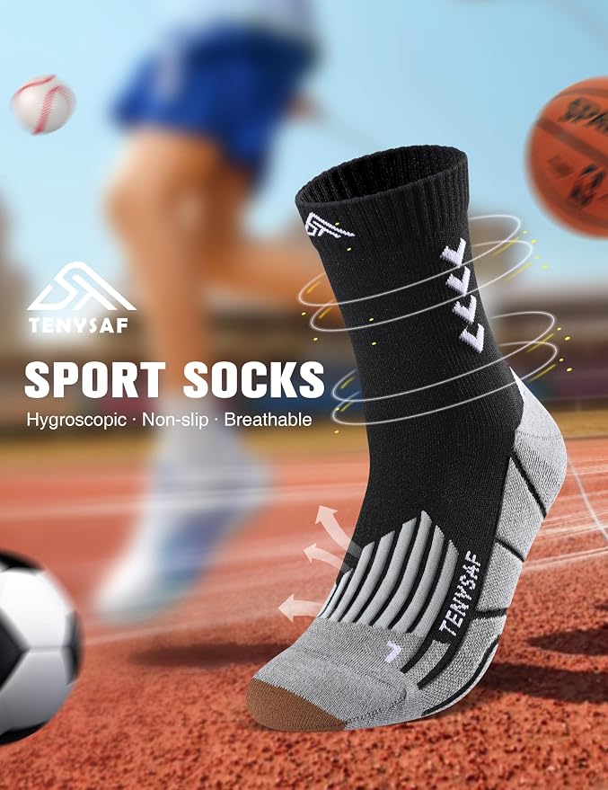 Compression Crew Running Socks: Athletic Socks - Image 3