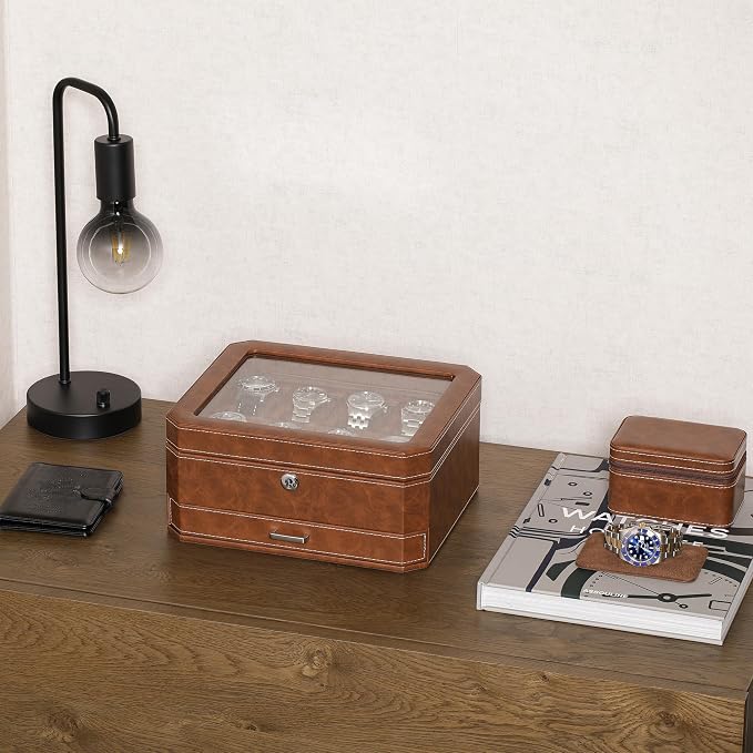 ROTHWELL 8 Slot Leather Watch Box - Image 3