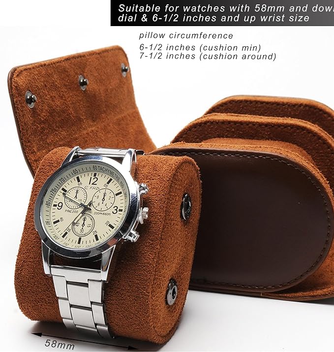 Longjet Watch Roll Travel Case for Men Portable Watches Organizer Box - Image 4