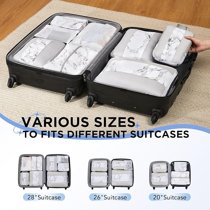 8 Set Compression Packing Cubes - Image 7