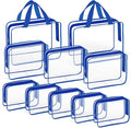 TISRATOK 10 PCS Clear Travel Makeup Toiletry Bag, Plastic PVC Cosmetic TSA by TISRATOK