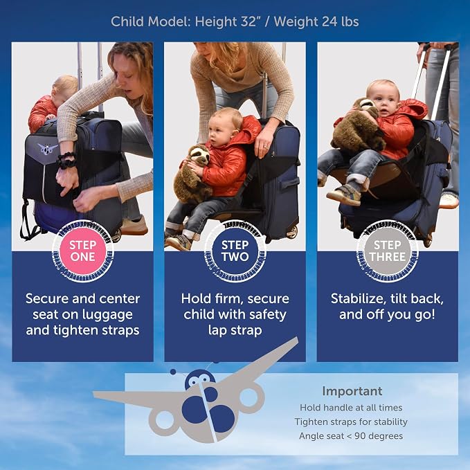 Travel Seat for Kids, The Original and Patented Ride-On Suitcase for Toddlers - Image 5