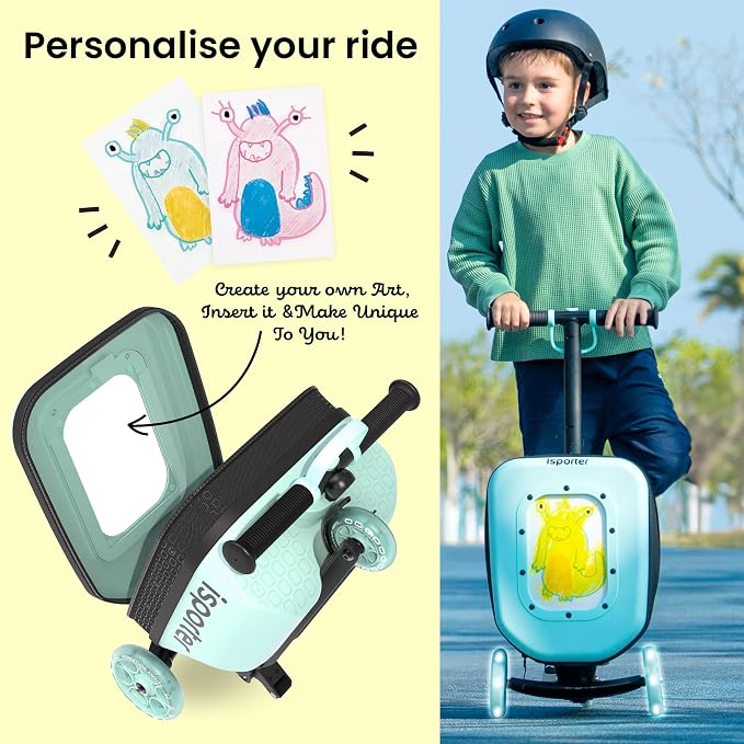 iSporter Luggage Scooter for Kids Ages 2-5 | Ride-On Suitcase Scooters for Boys - Image 2