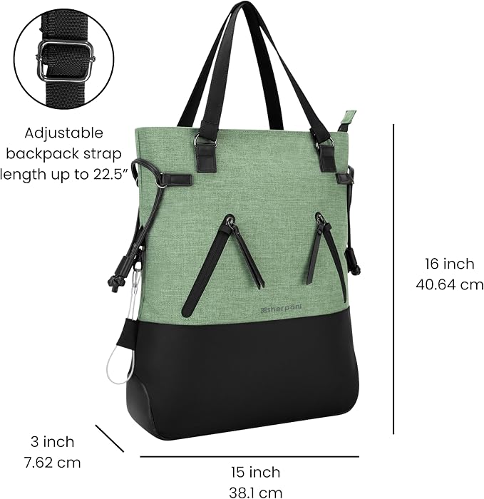 Sherpani Tempest, Anti Theft Convertible Backpack Tote, 14L Travel Backpack - Image 3