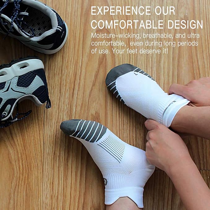 PAPLUS Ankle Compression Sock for Men and Women 2/4/6 Pairs, Low Cut - Image 5