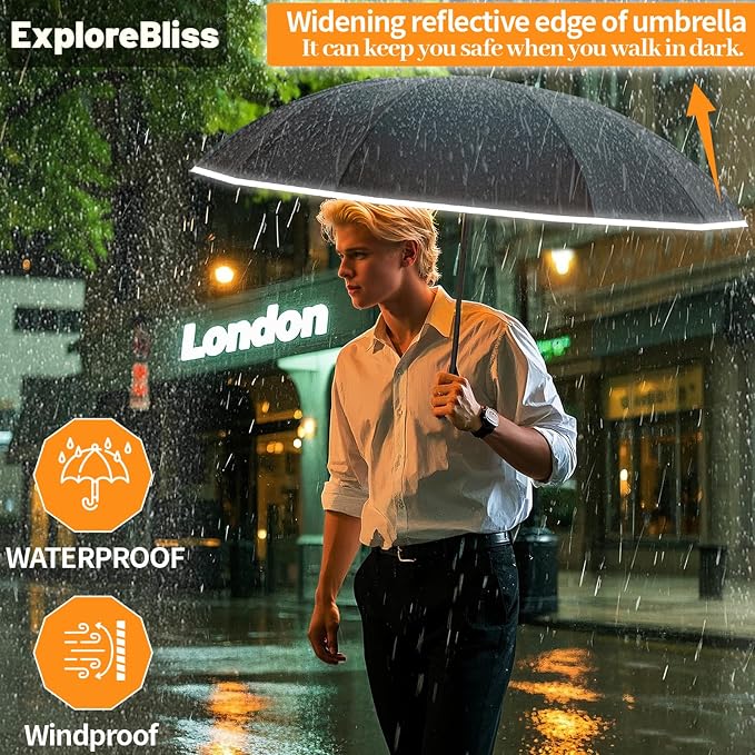 Travel Umbrella Superior, Beautiful & Compact, Large Strong but Light Portable - Image 4