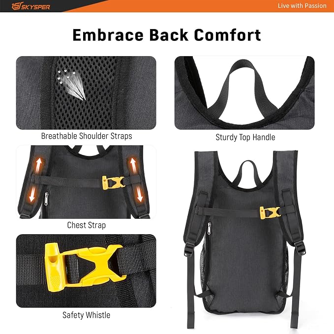 SKYSPER 15L/20L Foldable Hiking Backpack Lightweight Packable Travel Daypack - Image 4