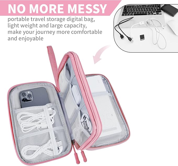 Electronics Travel Organizer, Portable Waterproof Electronic Travel Storage Bag - Image 2