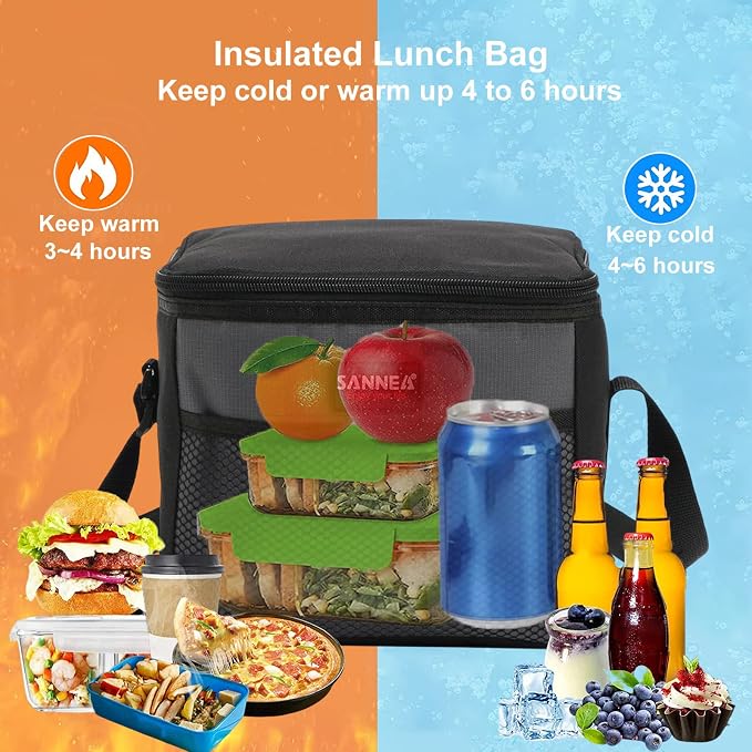 6 Can/5L Lunch Bag for Women Men Portable Lunch Box Small Cooler Bag Soft - Image 8
