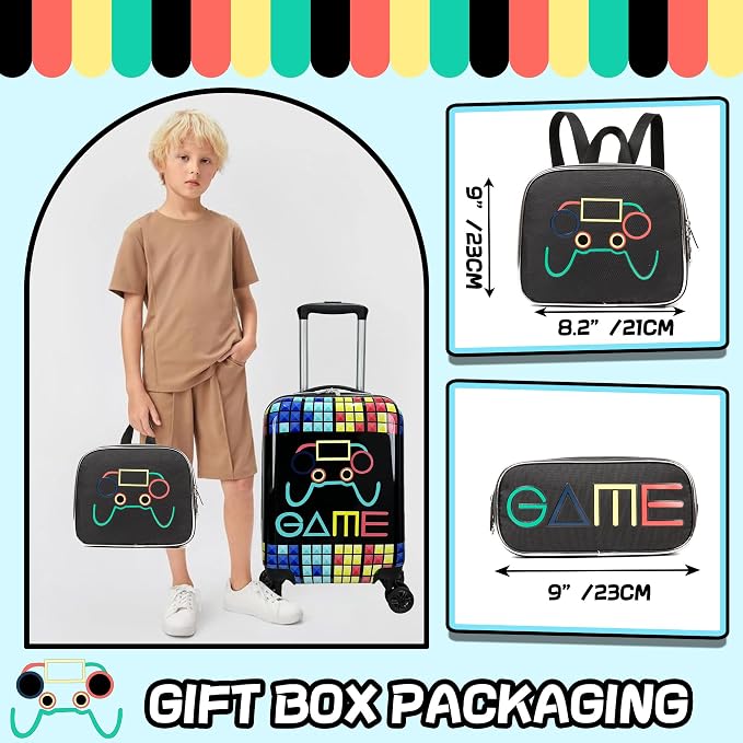 Kid’s Luggage Set 5 Piece Suitcase Set 16’’ Hardside Luggage - Image 4