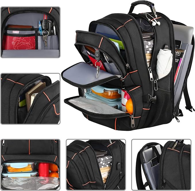 VECKUSON Lunch Bag Backpack, Insulated Cooler Lunch Box, Extra Large 17.3 inch - Image 3