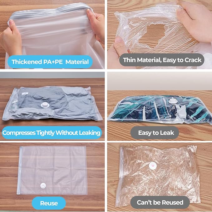12 Pack Vacuum Storage Bags - Image 3