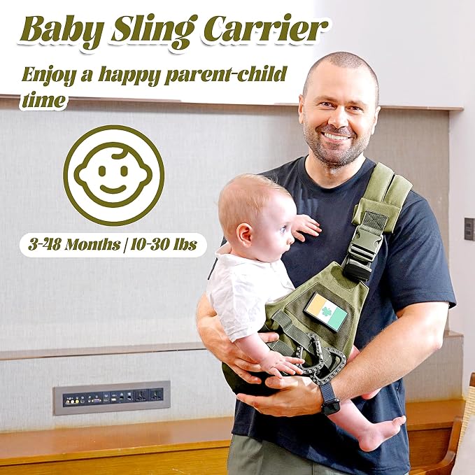Baby Sling Carrier, Adjustable Non-Ship Hip Seat Toddler Carriers - Image 2