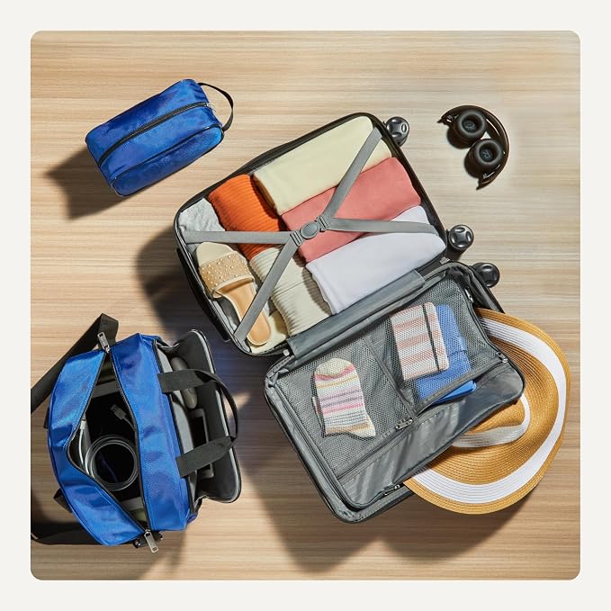 Amazon Basics 3-Piece Luggage Set, Including Carry-On Luggage, and 10" Compact - Image 4