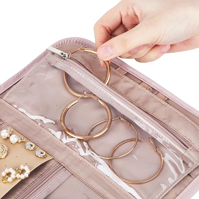 BELALIFE Travel Jewelry Case Organizer, Foldable Storage Roll - Image 5
