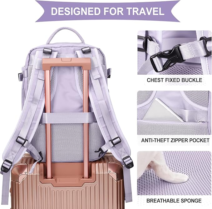 coowoz Large Travel Backpack For Women Men, Carry On Backpack, Hiking Backpack - Image 7