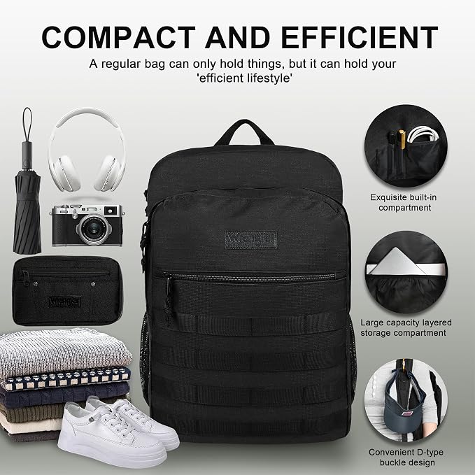 Wrangler Tradesman Backpack, Water Resistant Casual Daypack - Image 3