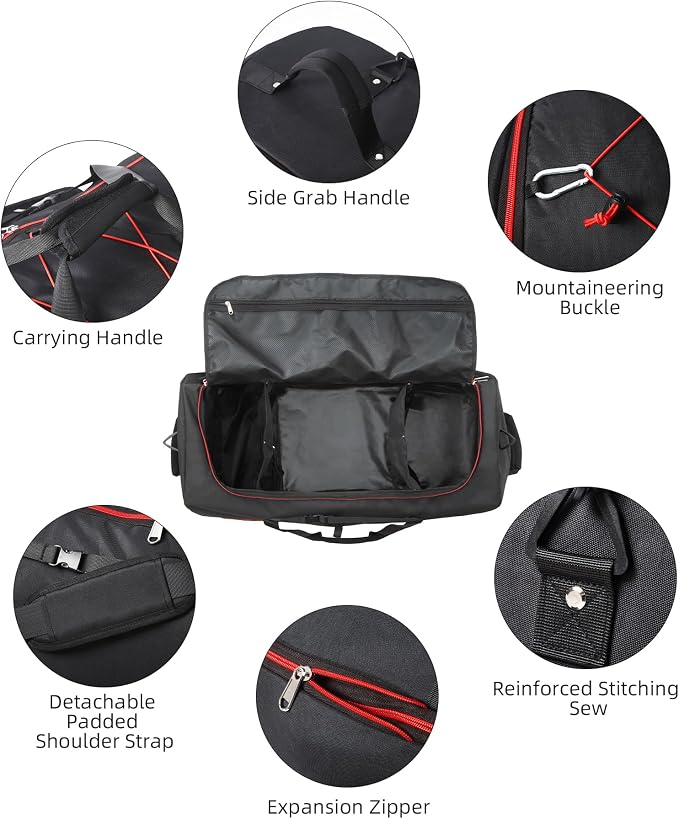 CONTAIL 32”110L Expandable 140L Rolling Duffle Bag - Image 7