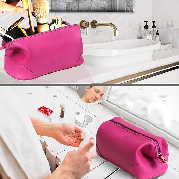 HLC Leather Toiletry Bag for Men - Image 4